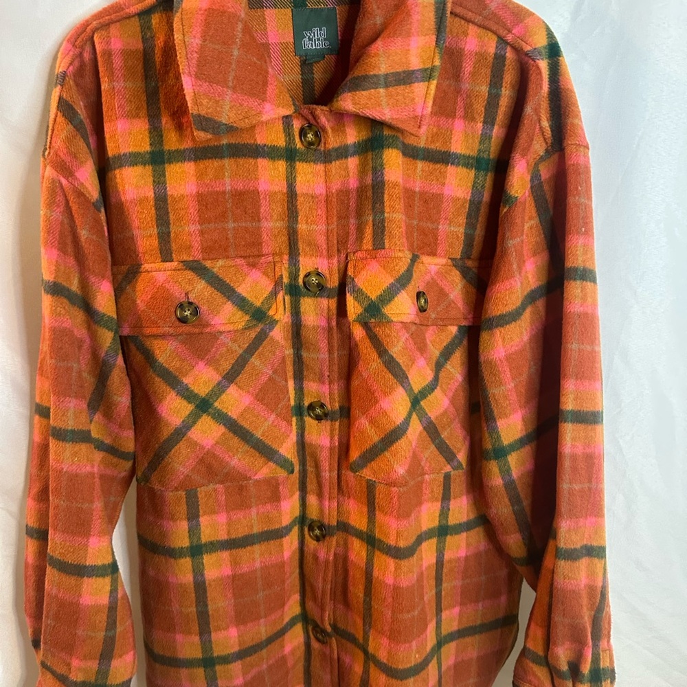 Wild Fable Multicolor Plaid Shacket